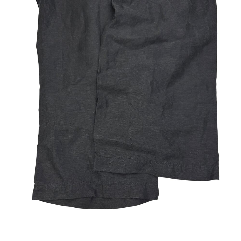 WILFRED Aritzia Brax Linen Blend Wrap Wide Leg Cut Out Jumpsuit Size 0 Black - Picture 10 of 10